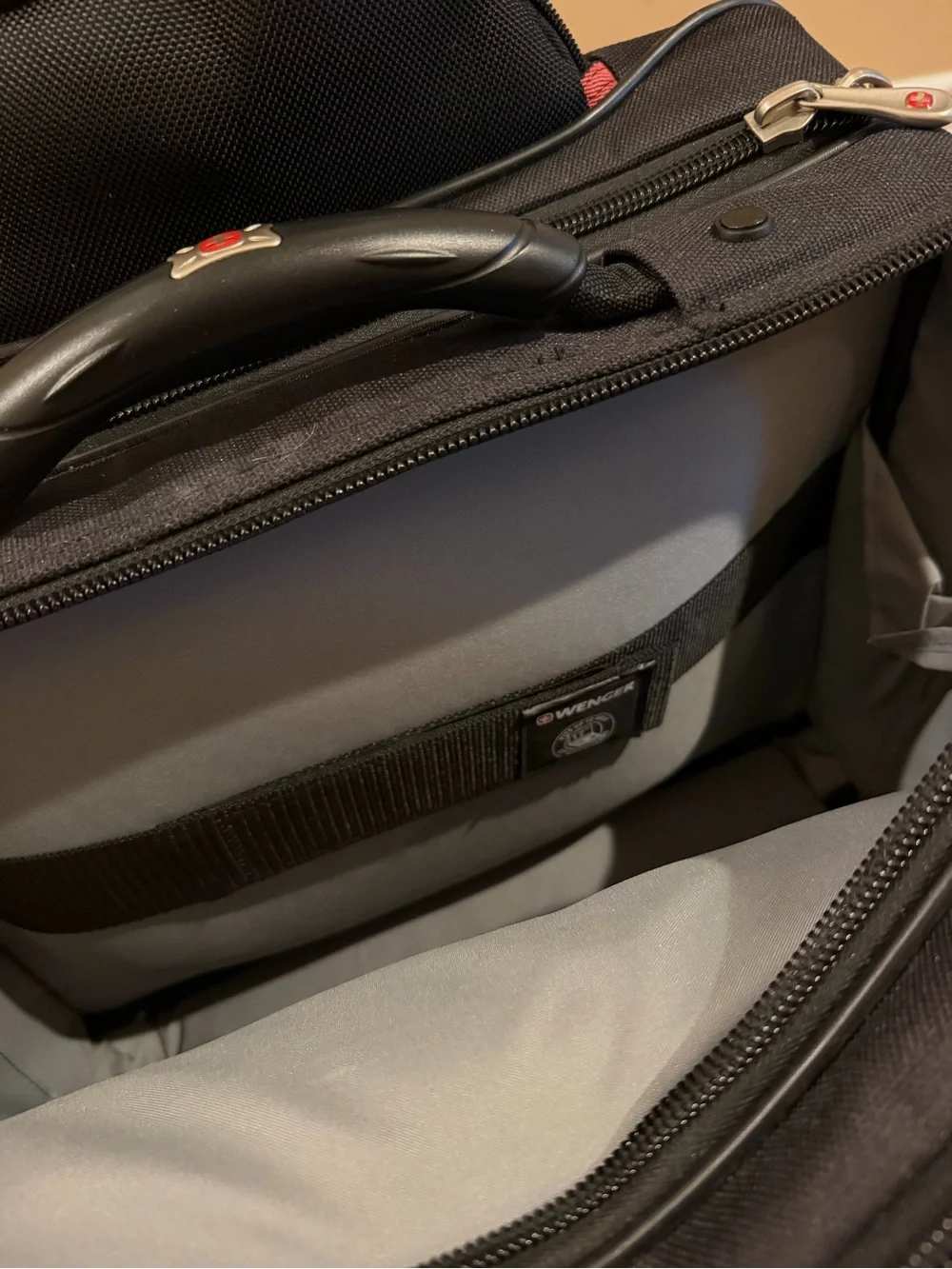 SwissGear Black Laptop Briefcase with Red Accent